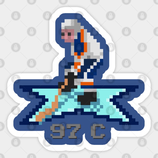 16-Bit McDavid (Away) Sticker by Beerleagueheroes.com Merch Store